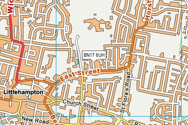 BN17 6UH map - OS VectorMap District (Ordnance Survey)