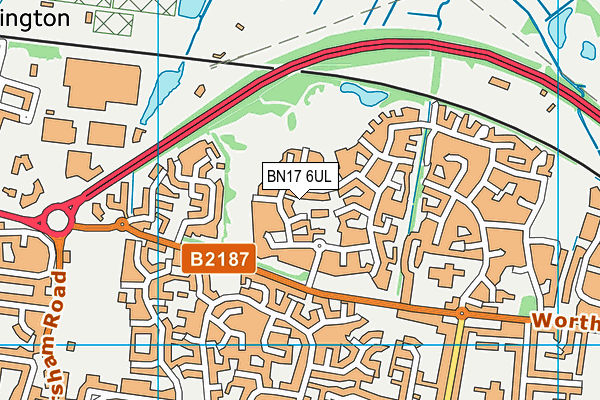 BN17 6UL map - OS VectorMap District (Ordnance Survey)