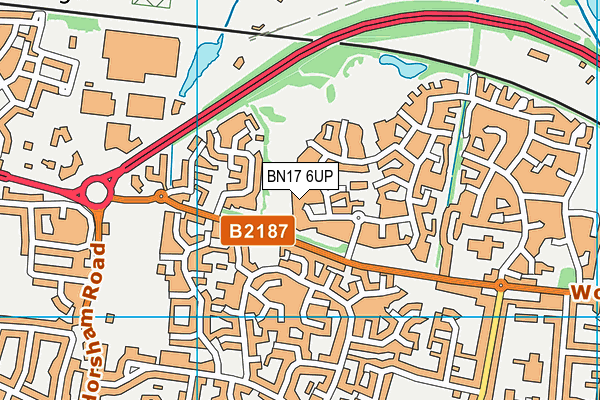 BN17 6UP map - OS VectorMap District (Ordnance Survey)
