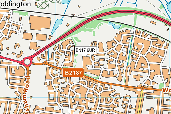 BN17 6UR map - OS VectorMap District (Ordnance Survey)