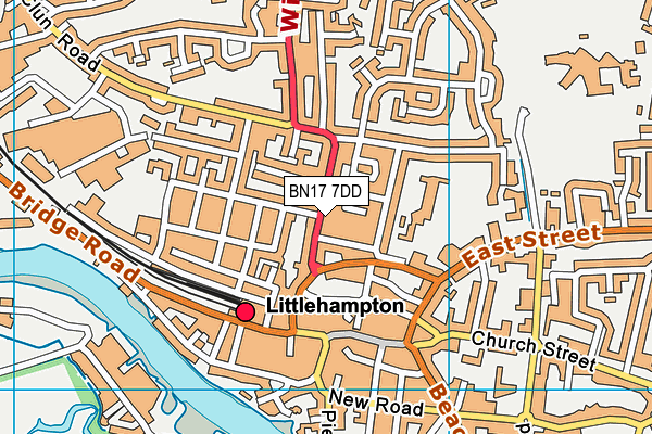 BN17 7DD map - OS VectorMap District (Ordnance Survey)