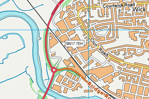 BN17 7EH map - OS VectorMap District (Ordnance Survey)