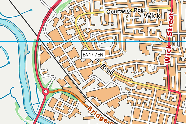 BN17 7EN map - OS VectorMap District (Ordnance Survey)