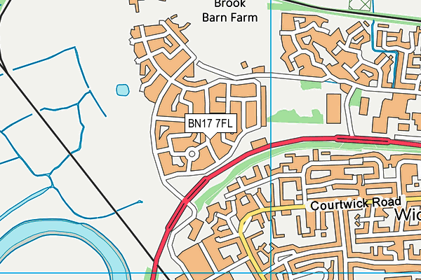 BN17 7FL map - OS VectorMap District (Ordnance Survey)