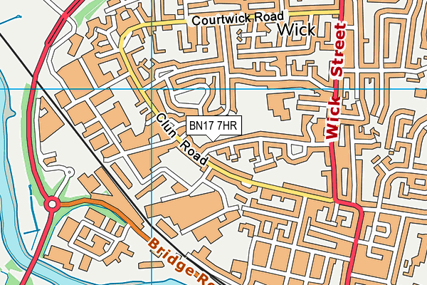 BN17 7HR map - OS VectorMap District (Ordnance Survey)