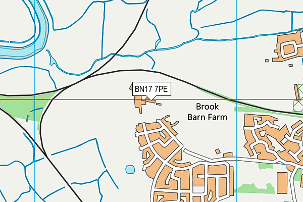 BN17 7PE map - OS VectorMap District (Ordnance Survey)