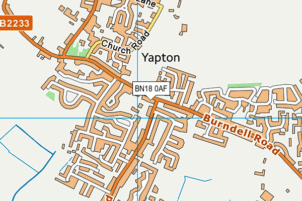 BN18 0AF map - OS VectorMap District (Ordnance Survey)