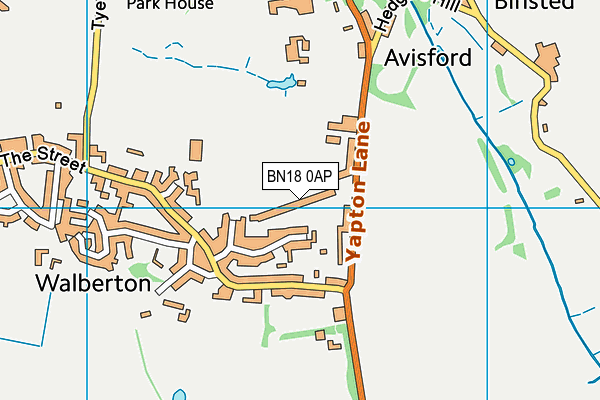 BN18 0AP map - OS VectorMap District (Ordnance Survey)