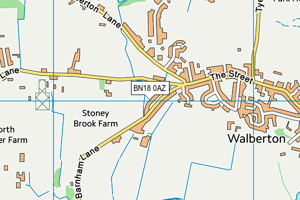 BN18 0AZ map - OS VectorMap District (Ordnance Survey)