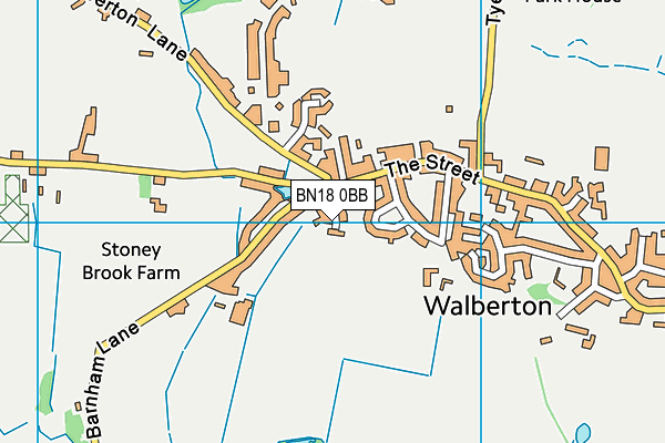 BN18 0BB map - OS VectorMap District (Ordnance Survey)