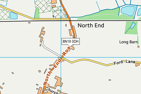 BN18 0DH map - OS VectorMap District (Ordnance Survey)