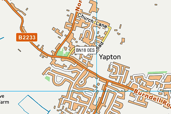 BN18 0ES map - OS VectorMap District (Ordnance Survey)