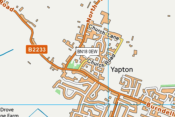 BN18 0EW map - OS VectorMap District (Ordnance Survey)