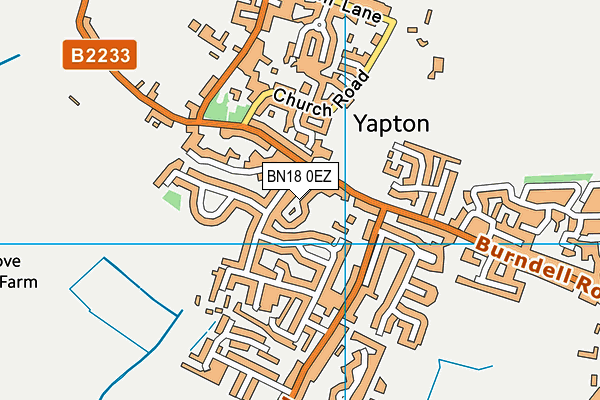 BN18 0EZ map - OS VectorMap District (Ordnance Survey)