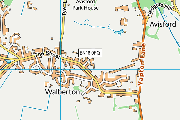BN18 0FQ map - OS VectorMap District (Ordnance Survey)