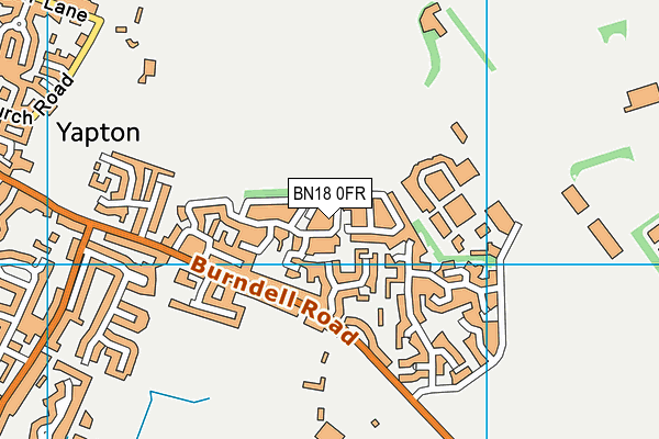 BN18 0FR map - OS VectorMap District (Ordnance Survey)