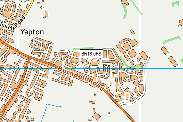 BN18 0FS map - OS VectorMap District (Ordnance Survey)