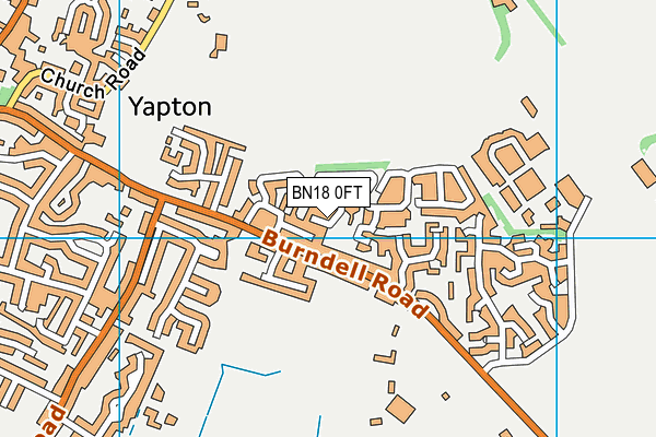 BN18 0FT map - OS VectorMap District (Ordnance Survey)