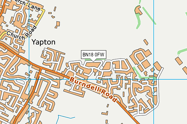 BN18 0FW map - OS VectorMap District (Ordnance Survey)