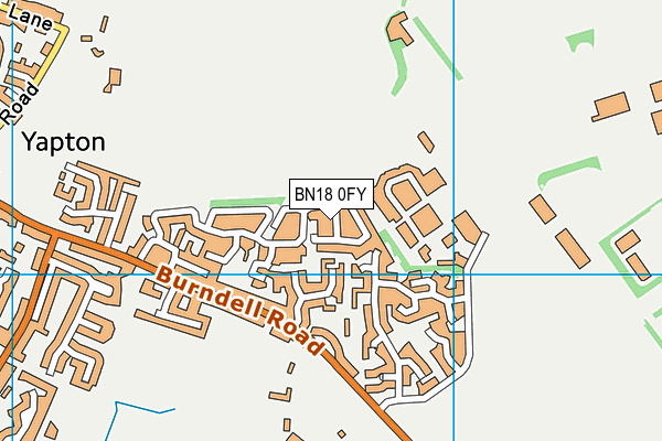 BN18 0FY map - OS VectorMap District (Ordnance Survey)