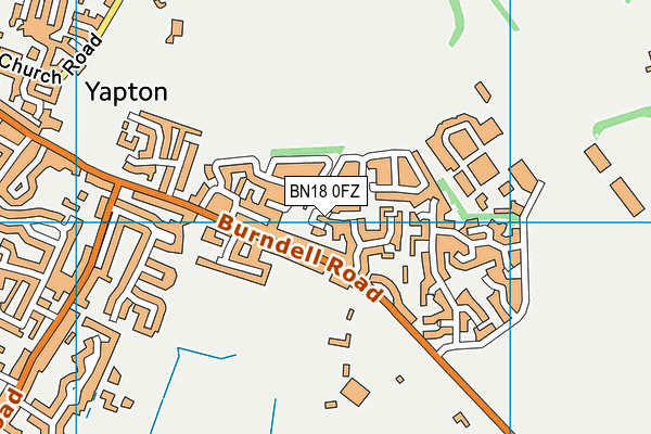 BN18 0FZ map - OS VectorMap District (Ordnance Survey)