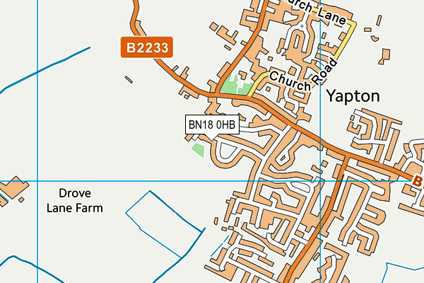 BN18 0HB map - OS VectorMap District (Ordnance Survey)