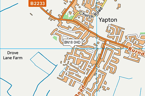 BN18 0HD map - OS VectorMap District (Ordnance Survey)