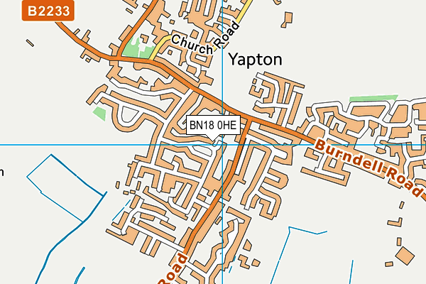 BN18 0HE map - OS VectorMap District (Ordnance Survey)