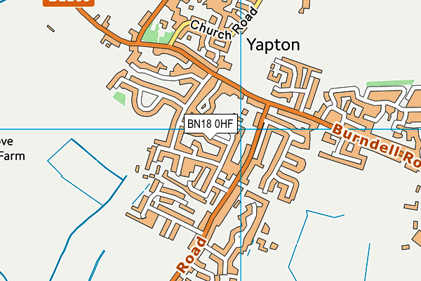 BN18 0HF map - OS VectorMap District (Ordnance Survey)