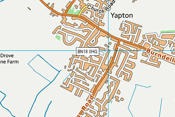 BN18 0HG map - OS VectorMap District (Ordnance Survey)