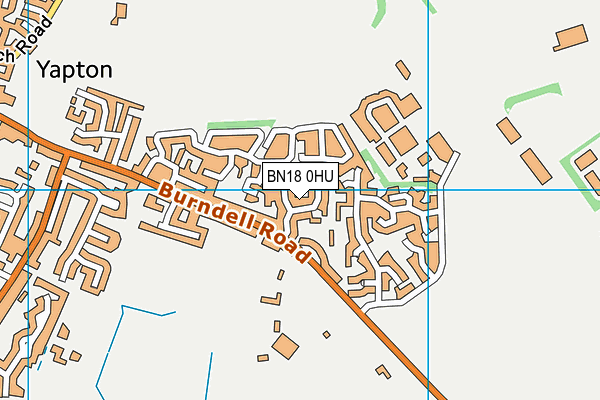 BN18 0HU map - OS VectorMap District (Ordnance Survey)