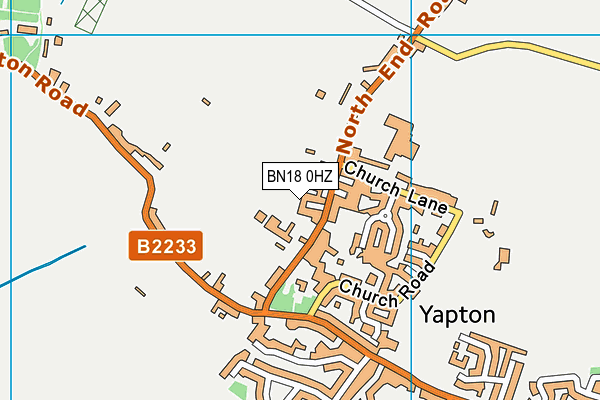 BN18 0HZ map - OS VectorMap District (Ordnance Survey)