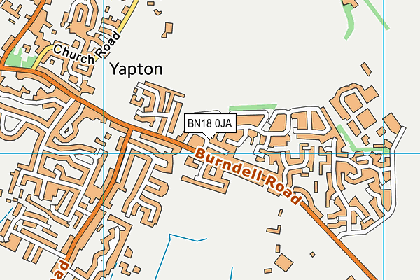 BN18 0JA map - OS VectorMap District (Ordnance Survey)