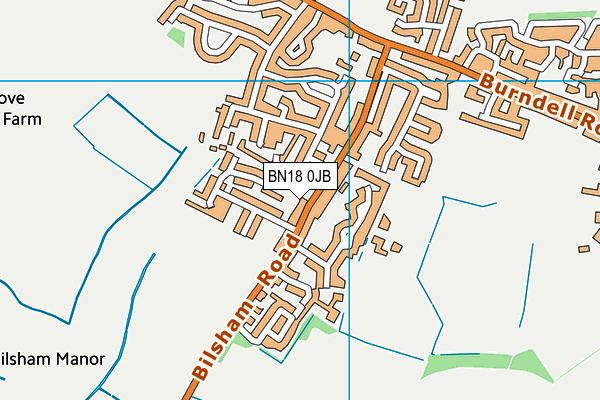 BN18 0JB map - OS VectorMap District (Ordnance Survey)