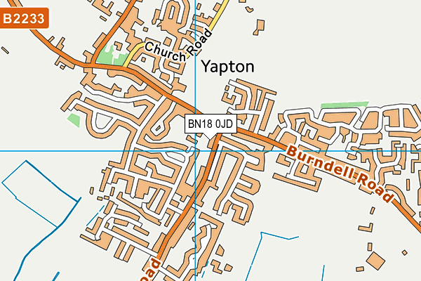 BN18 0JD map - OS VectorMap District (Ordnance Survey)