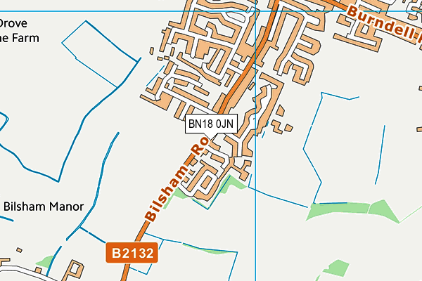 BN18 0JN map - OS VectorMap District (Ordnance Survey)