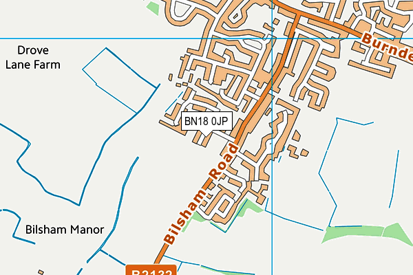 BN18 0JP map - OS VectorMap District (Ordnance Survey)