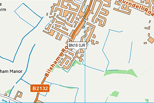 BN18 0JR map - OS VectorMap District (Ordnance Survey)
