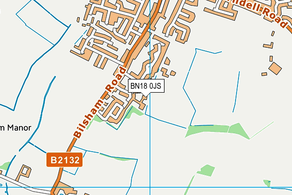 BN18 0JS map - OS VectorMap District (Ordnance Survey)