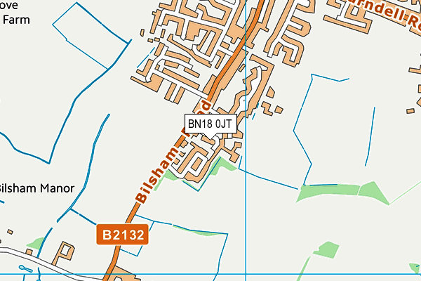 BN18 0JT map - OS VectorMap District (Ordnance Survey)
