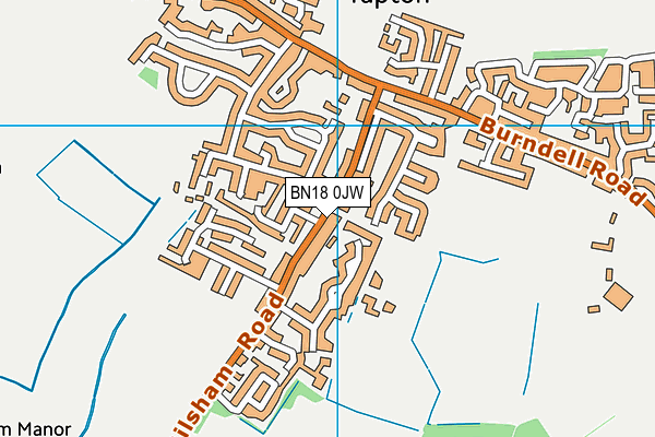 BN18 0JW map - OS VectorMap District (Ordnance Survey)