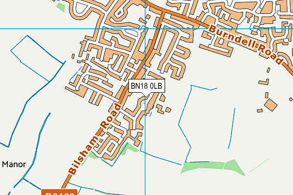 BN18 0LB map - OS VectorMap District (Ordnance Survey)