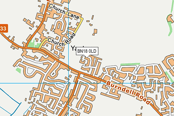 BN18 0LD map - OS VectorMap District (Ordnance Survey)