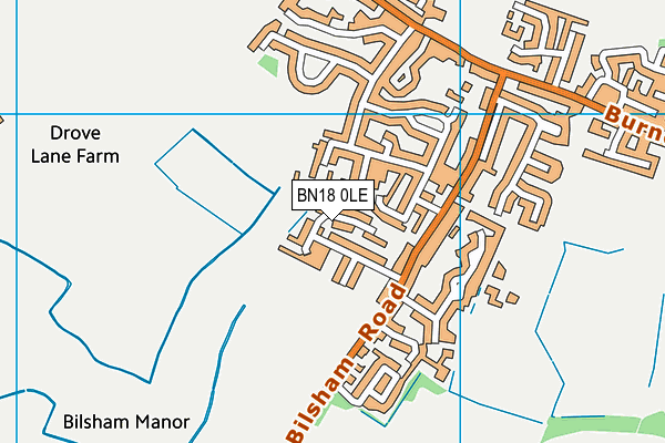 BN18 0LE map - OS VectorMap District (Ordnance Survey)