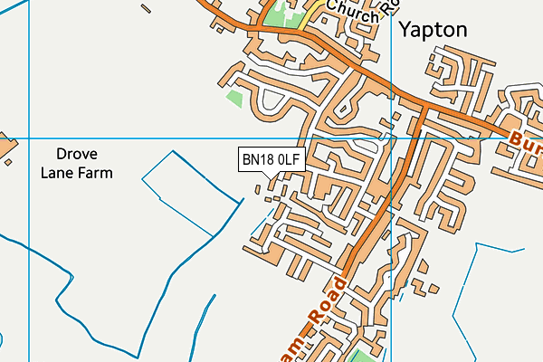 BN18 0LF map - OS VectorMap District (Ordnance Survey)