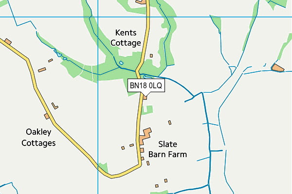 BN18 0LQ map - OS VectorMap District (Ordnance Survey)