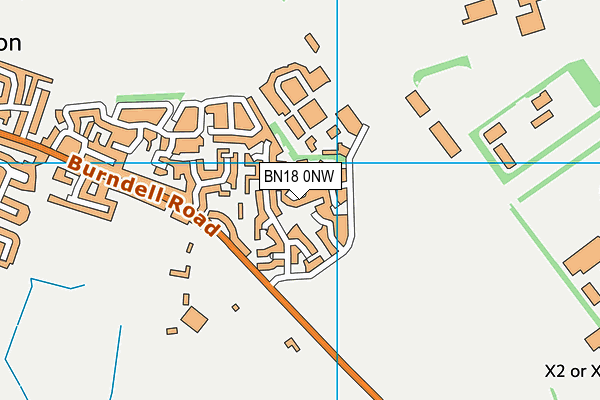 BN18 0NW map - OS VectorMap District (Ordnance Survey)