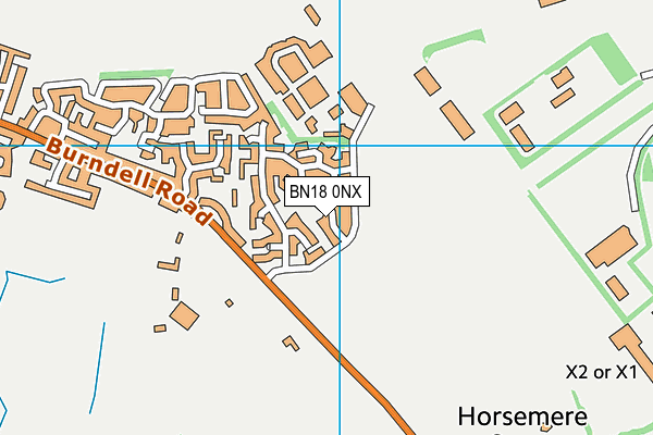 BN18 0NX map - OS VectorMap District (Ordnance Survey)