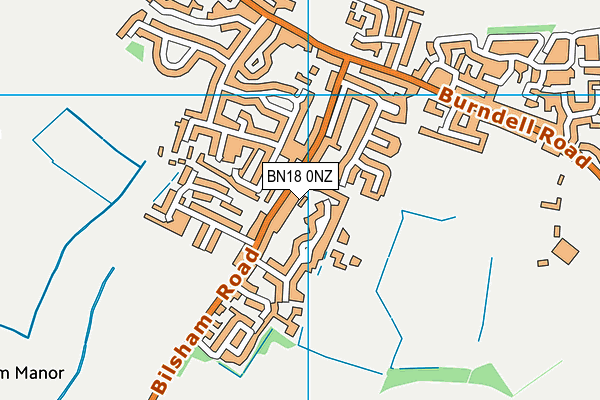 BN18 0NZ map - OS VectorMap District (Ordnance Survey)