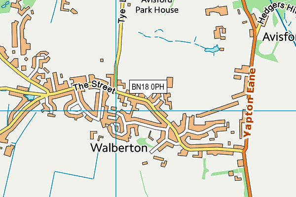 Walberton and Binsted CofE Primary School map (BN18 0PH) - OS VectorMap District (Ordnance Survey)